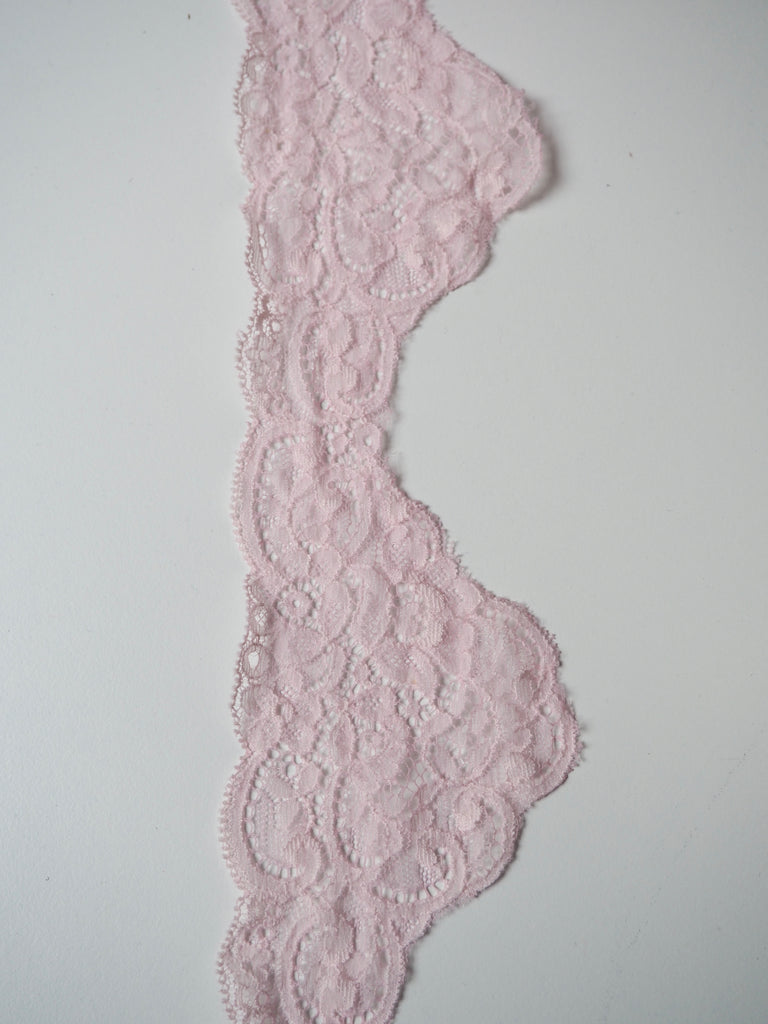 Light Pink Drop Scallop Lace Trim 8.5cm