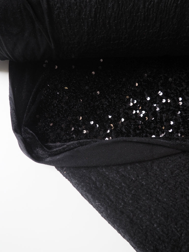 Black Sequin Velour