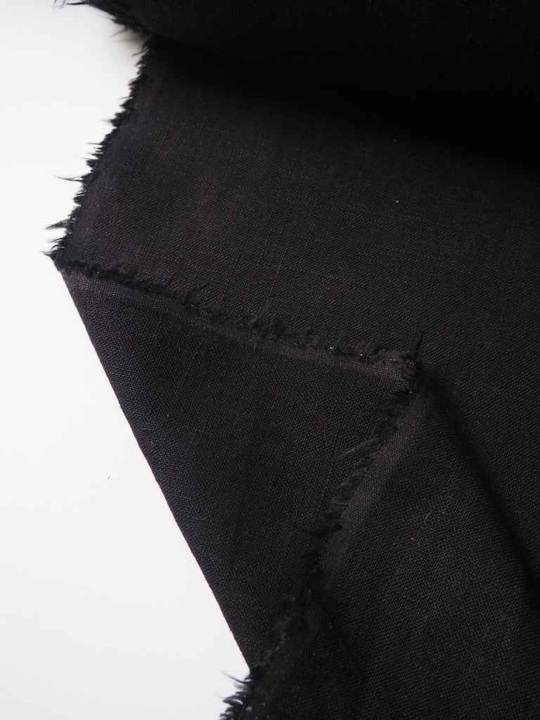 Black Slub Linen