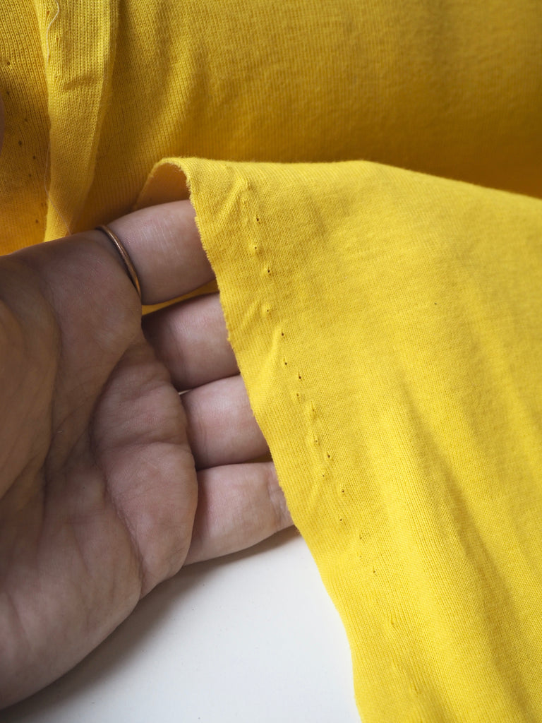 Lemon Cotton 1x1 Rib Jersey