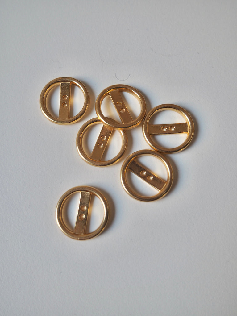 Gold Ring Buttons 20mm/32L