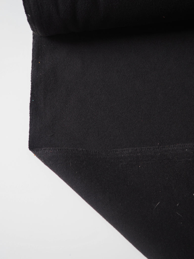 Black Cotton Blend Fleece