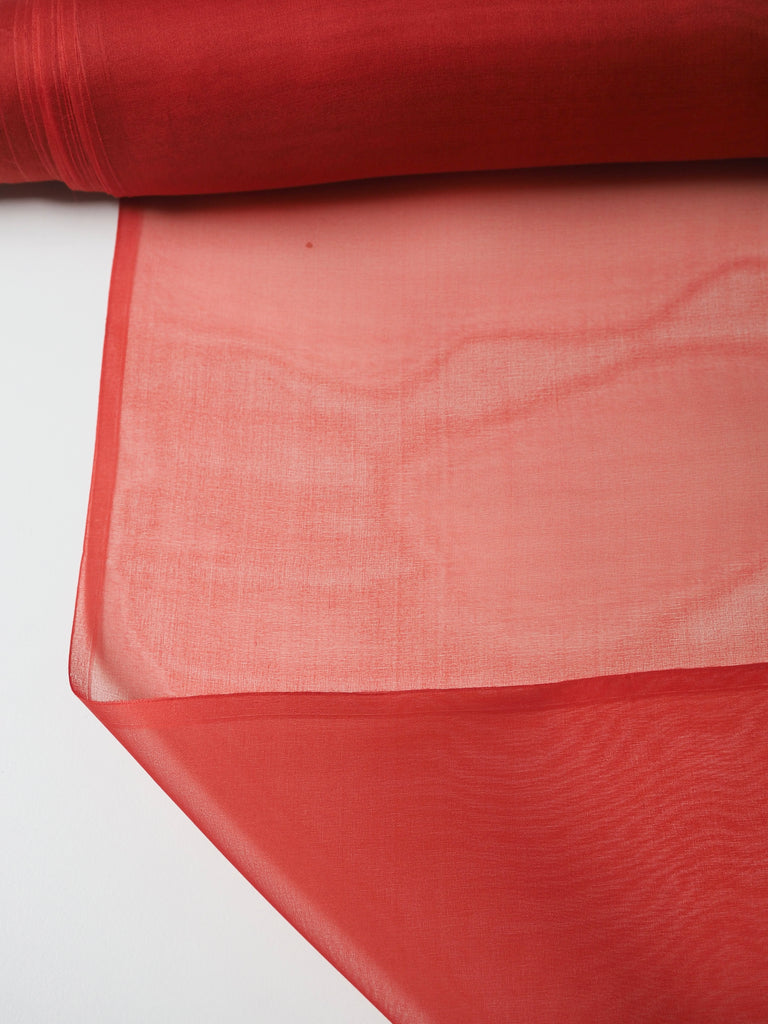 Persimmon Silk Organza