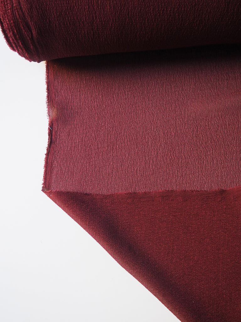 Merlot Silk Crinkle Chiffon