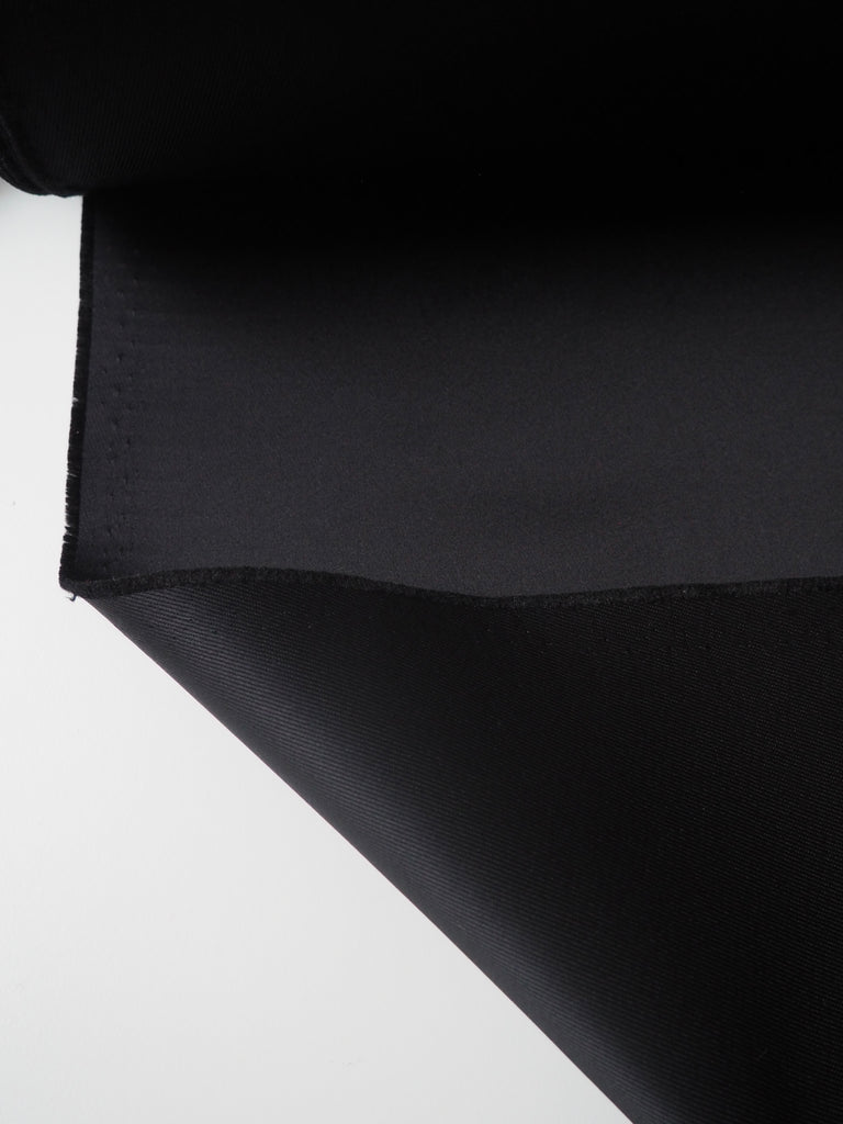 Black Twill-Backed Heavy Satin