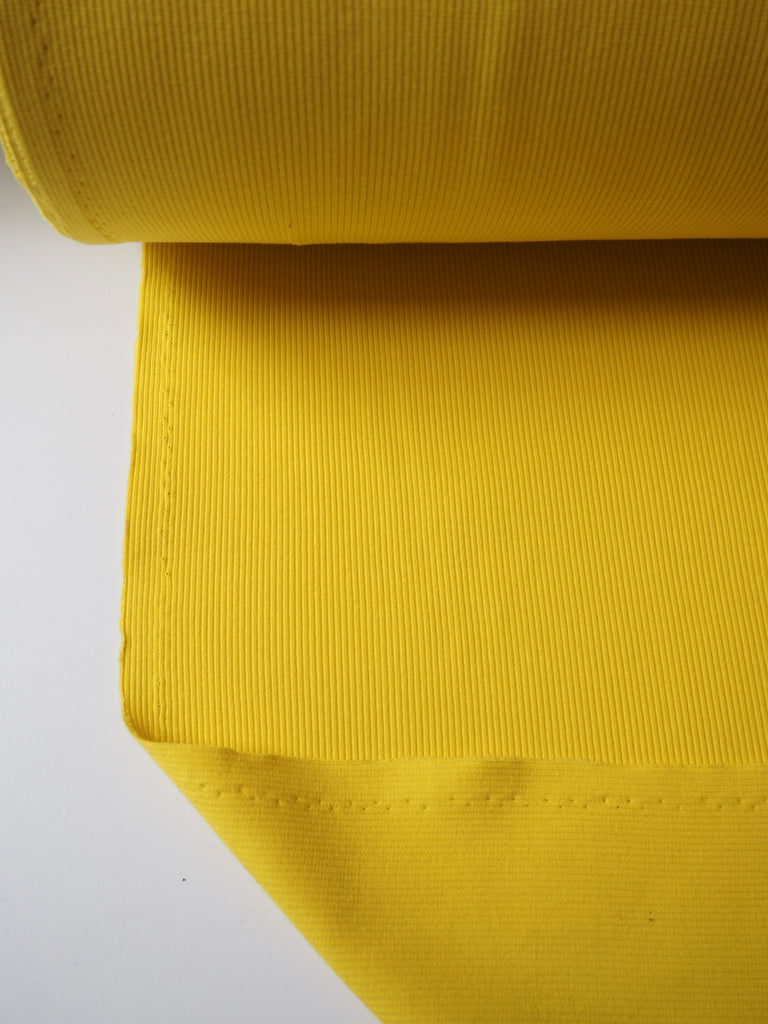 Lemon Cotton 2x2 Rib Jersey