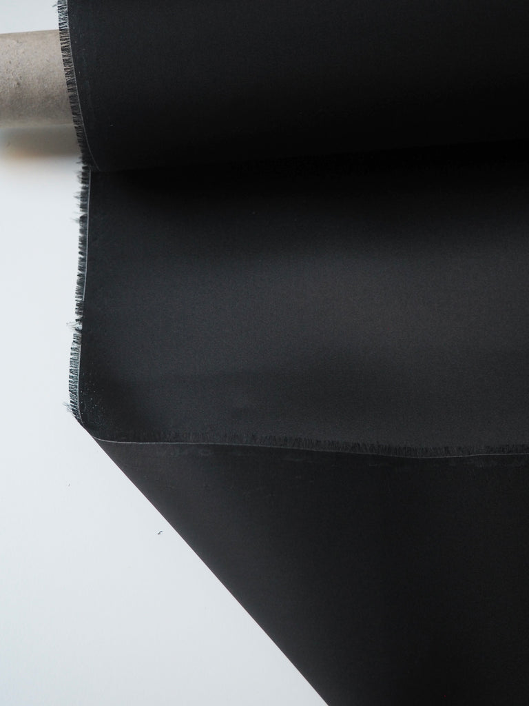 Black Silk Satin Organza