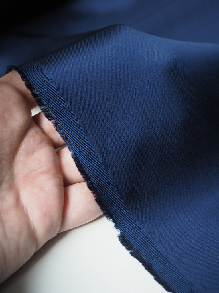 Blue Viscose Satin