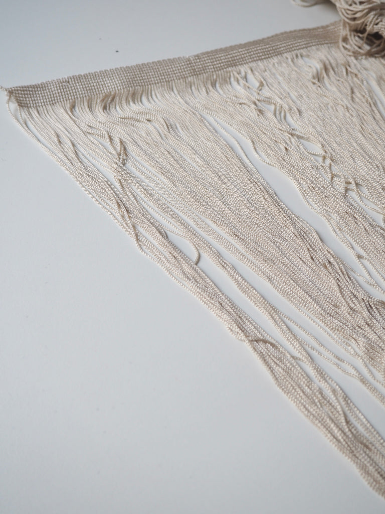 Beige Chainette Viscose Fringe 47cm