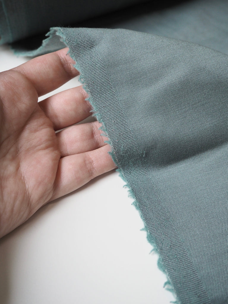 Seafoam Wool + Tencel Twill