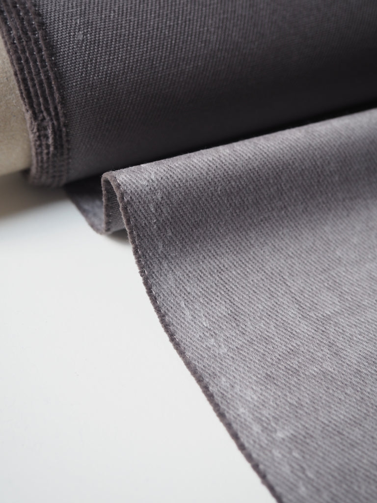 Grey Brushed Cotton Furnishing Twill