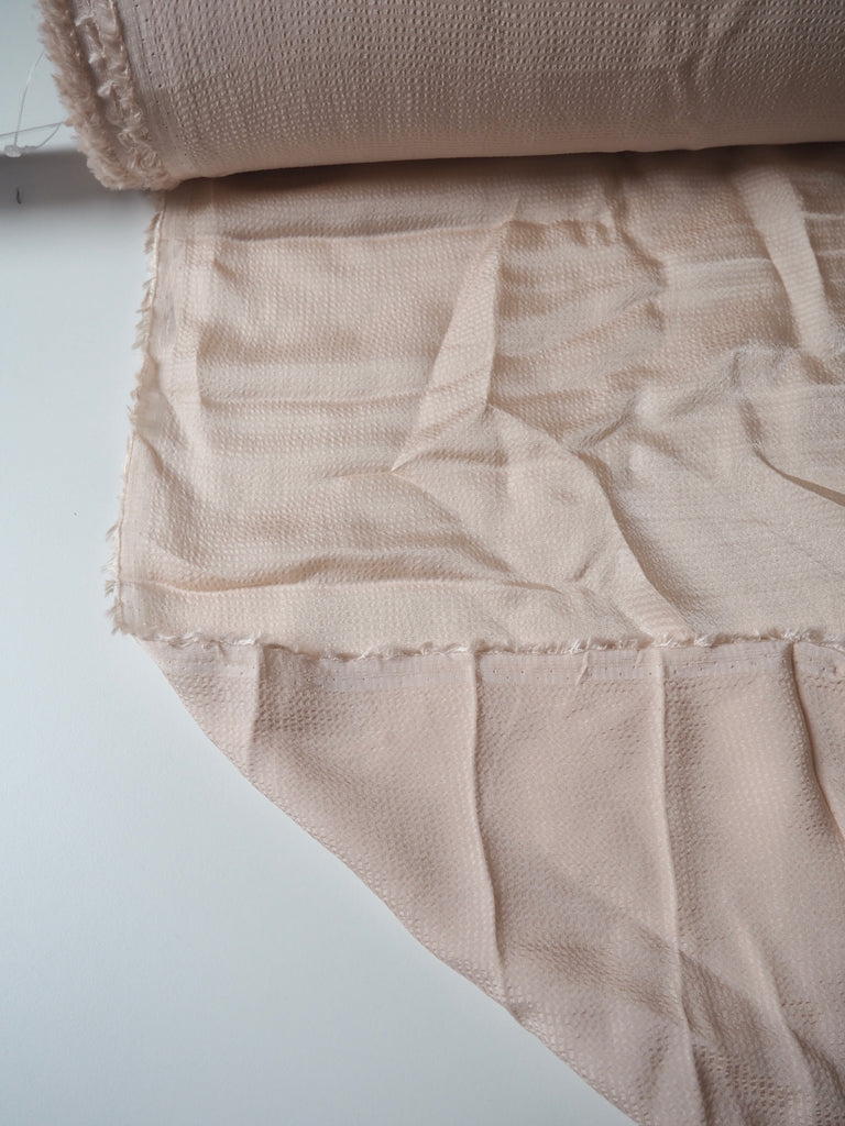 Soft Peach Hammered Viscose Satin