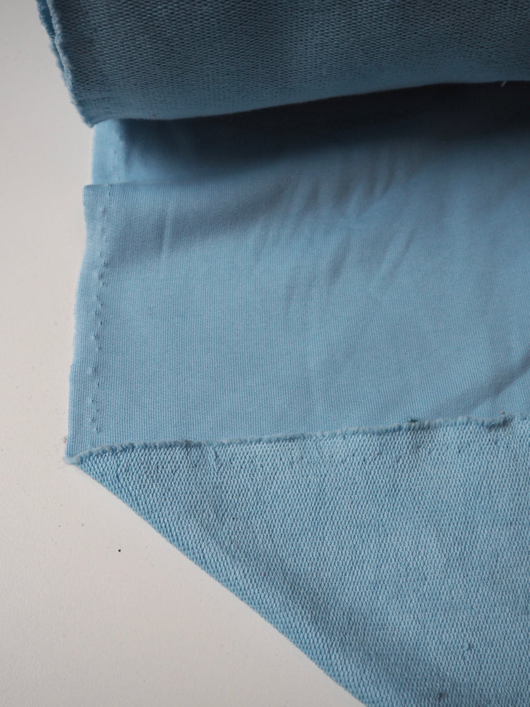 Powder Blue Cotton Loopback Jersey