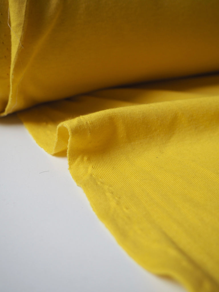 Lemon Cotton 1x1 Rib Jersey