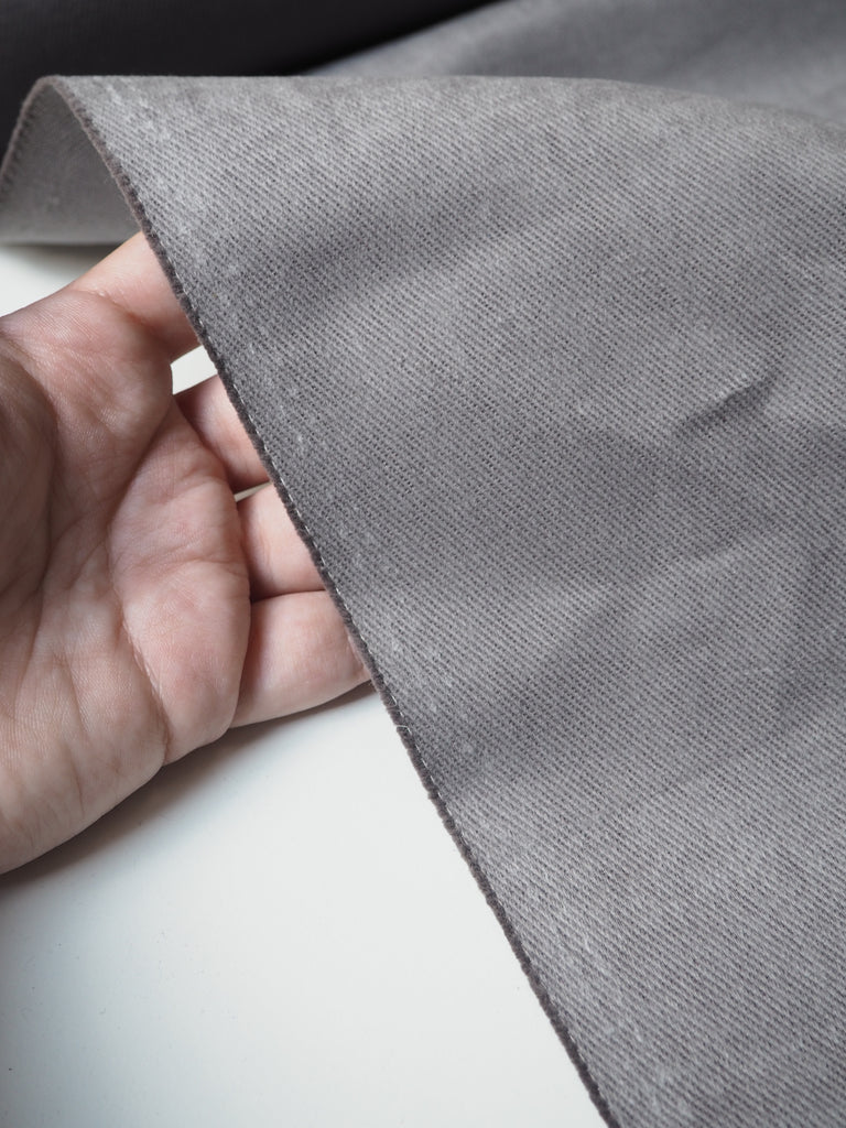 Grey Brushed Cotton Furnishing Twill