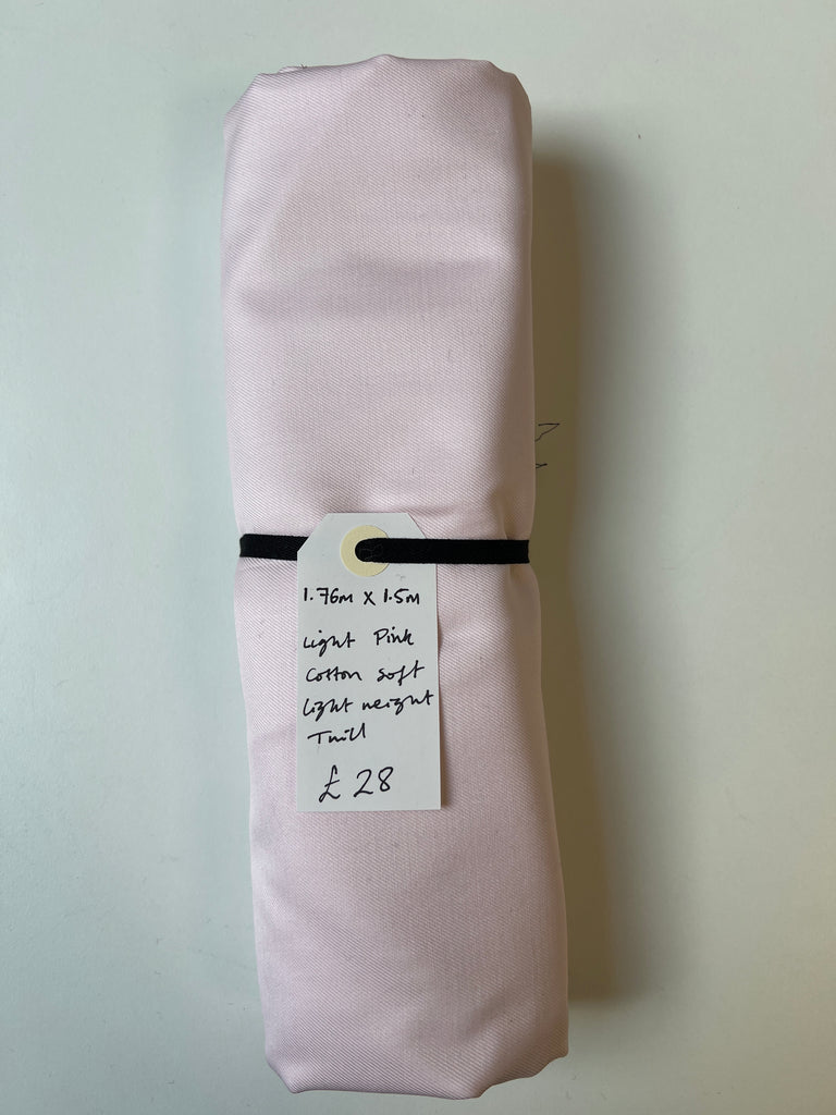 Light Pink Cotton Soft Lightweight Twill Remnant