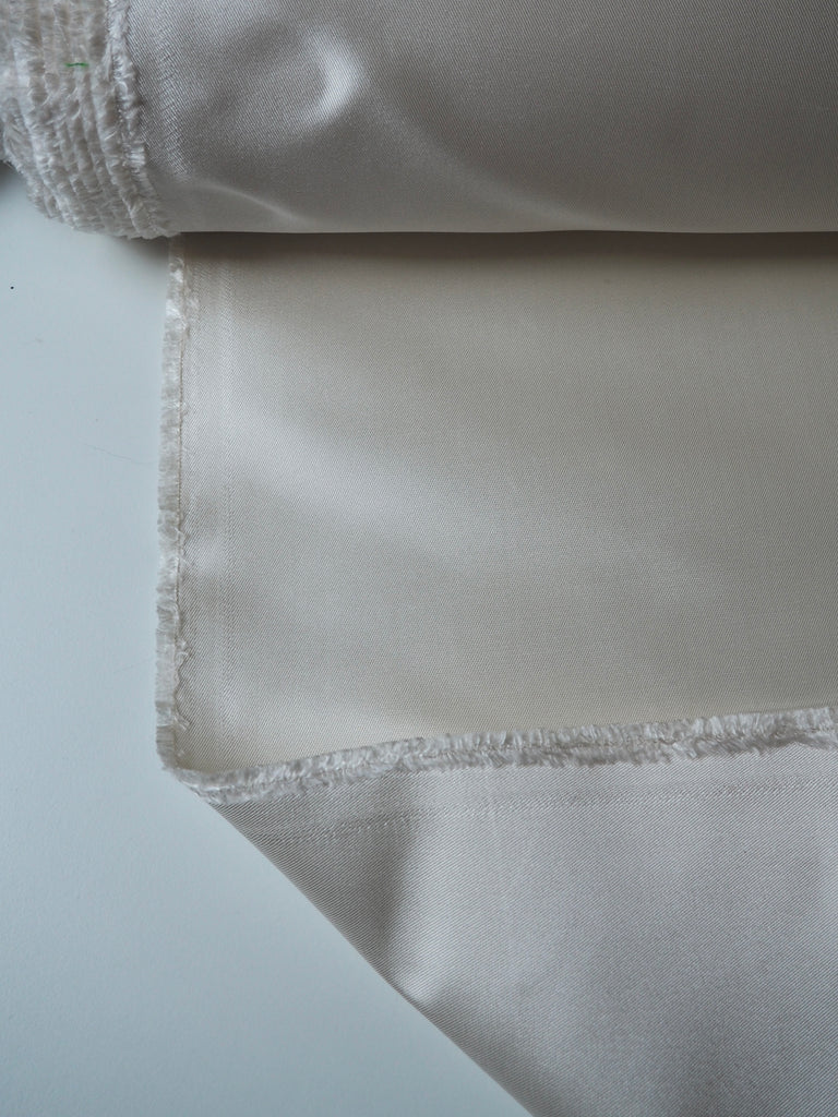 Ivory Silk Zibeline Twill