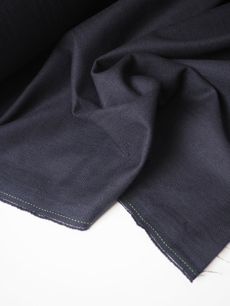 Midnight Cotton/Linen Twill