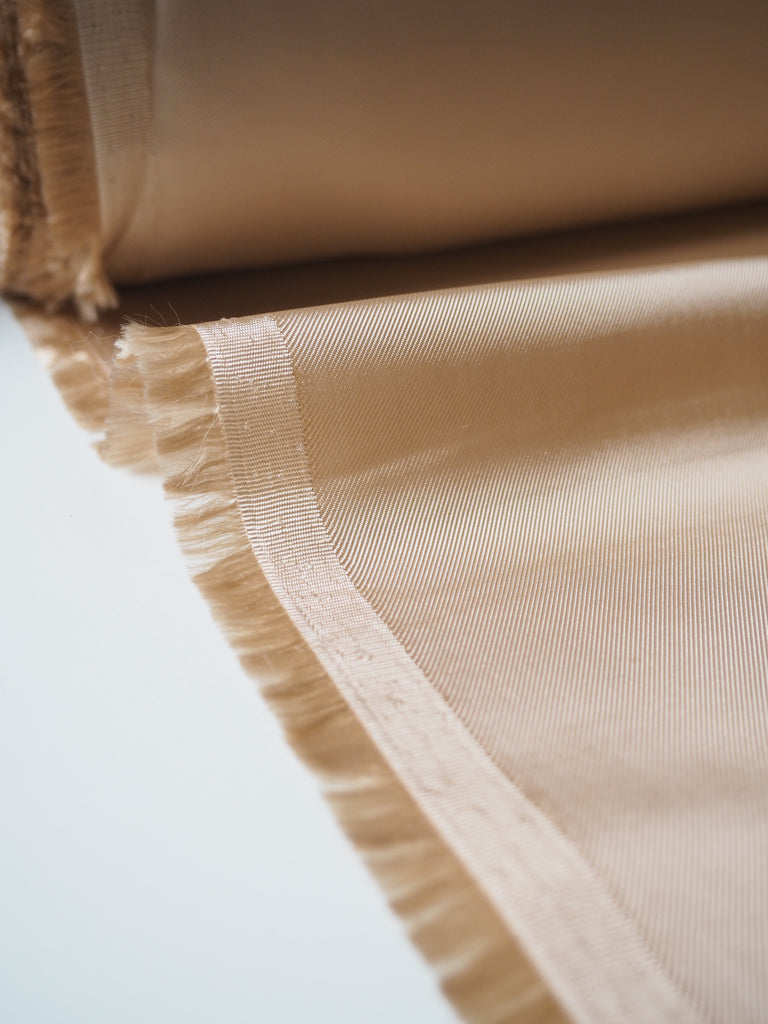 Sand Viscose Satin Twill Lining