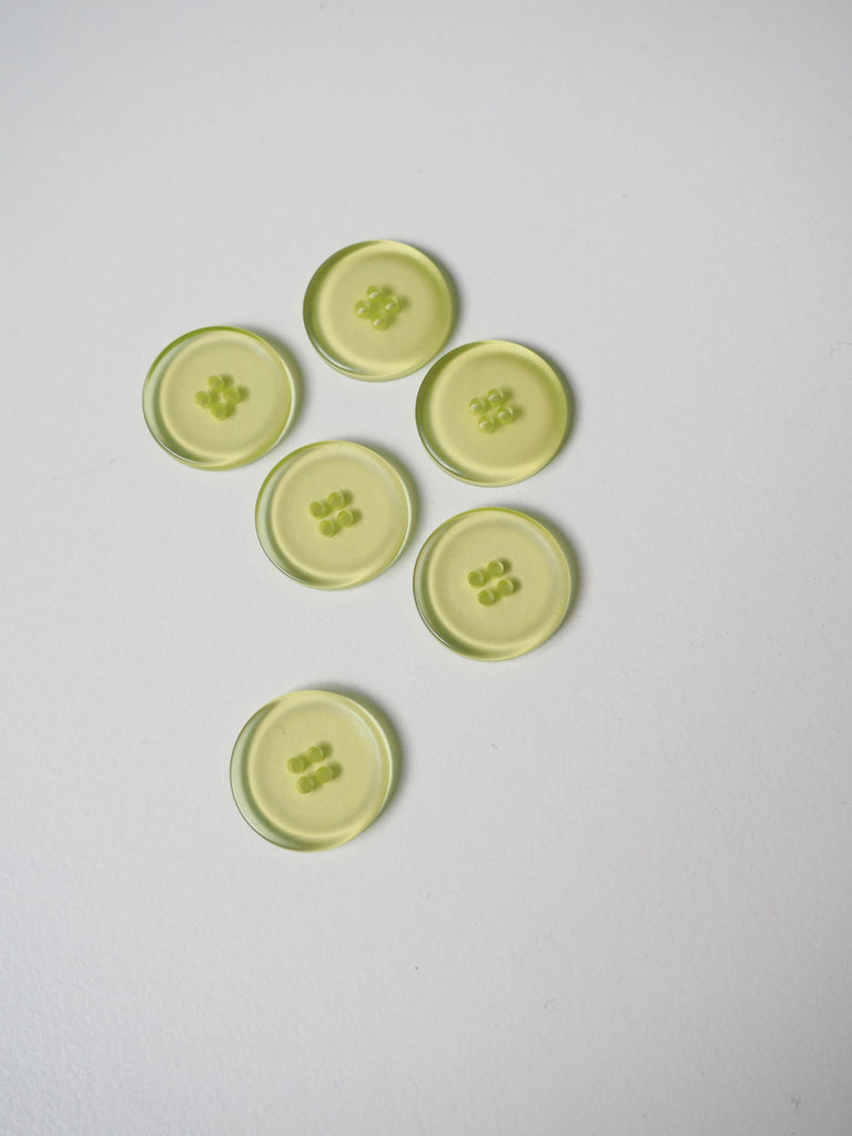 Lime Translucent Button 17mm