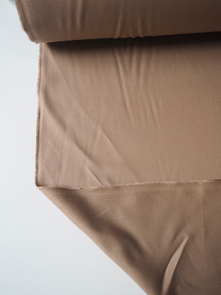 Tan Textured Sateen Tencel