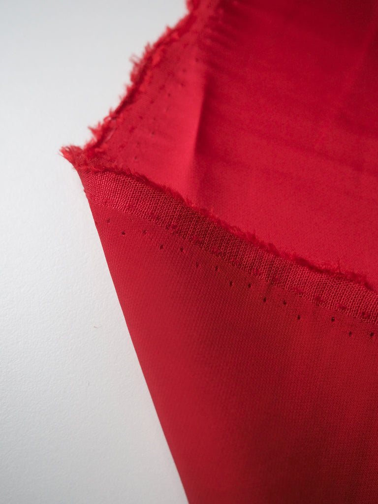 Red Viscose/Acetate Satin