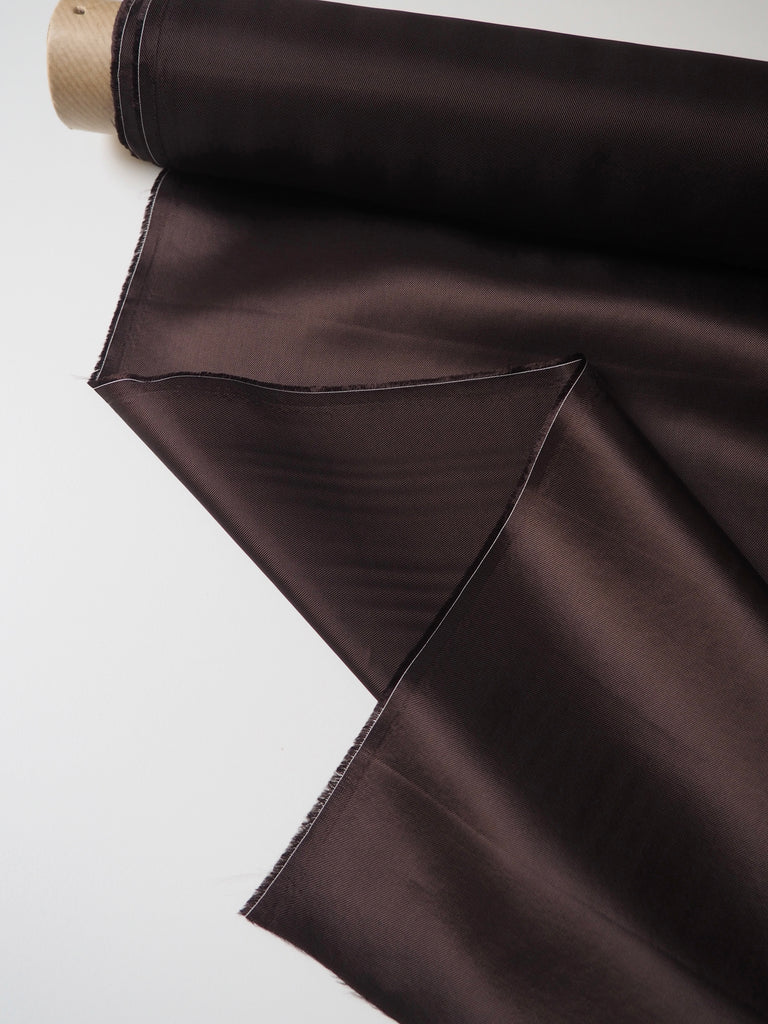 Cacao Viscose Satin Twill Lining