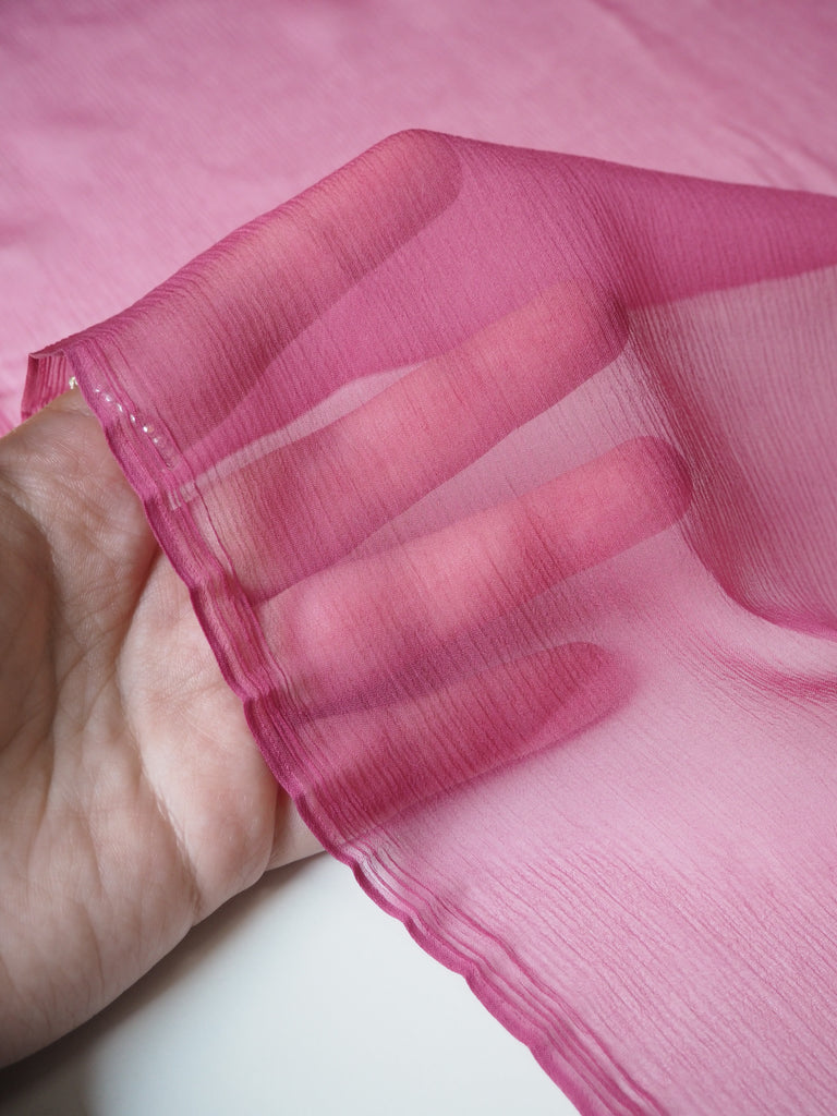 Berry Silk Crinkle Chiffon