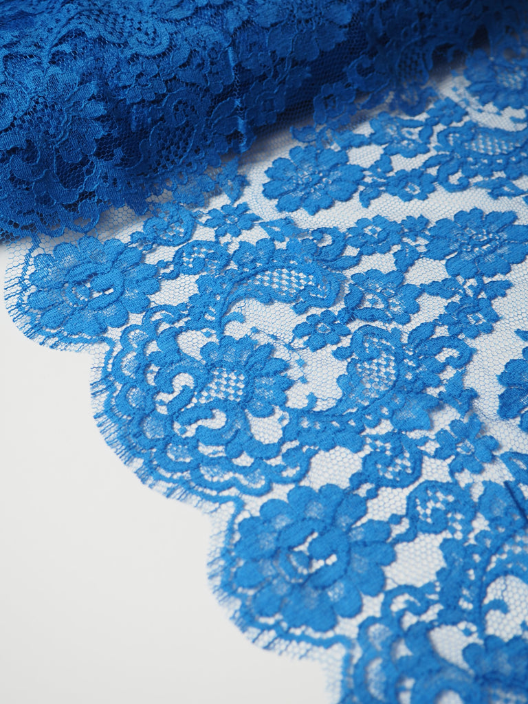 Cobalt Wave Scallop Lace Trim 30cm