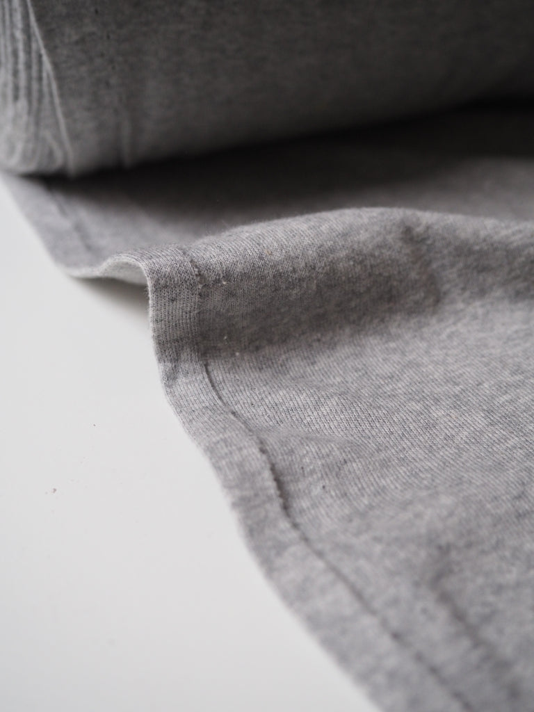 Grey Cotton 1x1 Rib Jersey