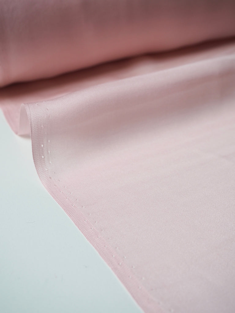 Powder Pink Silk Satin Chiffon