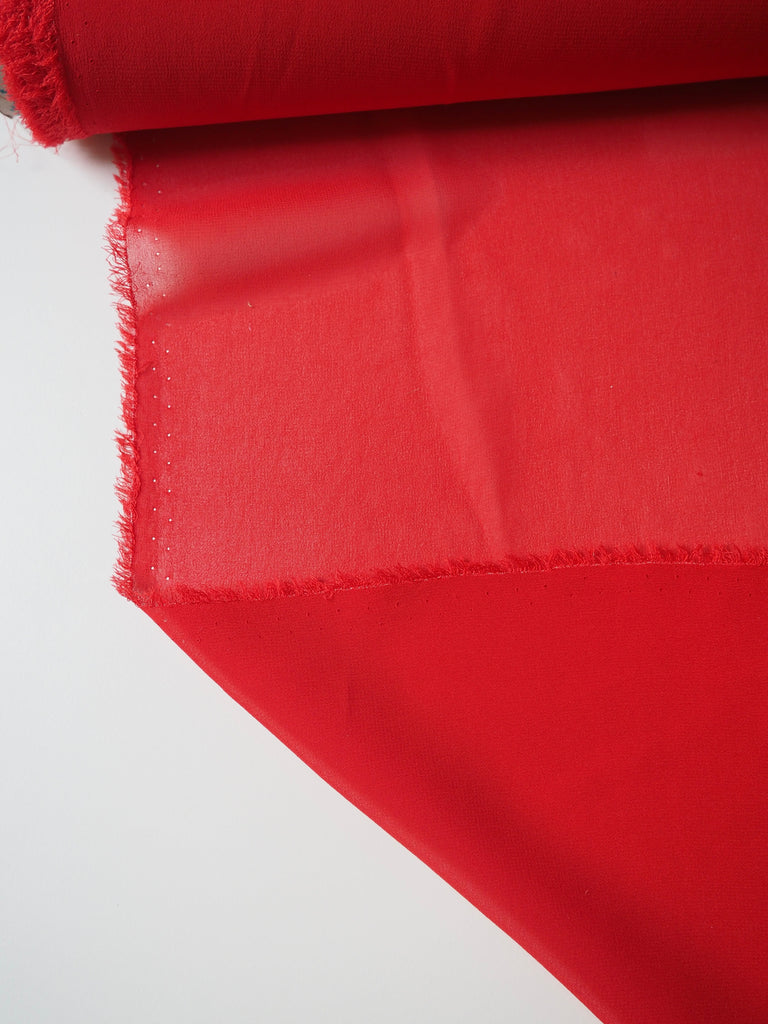 Scarlet Silk Chiffon