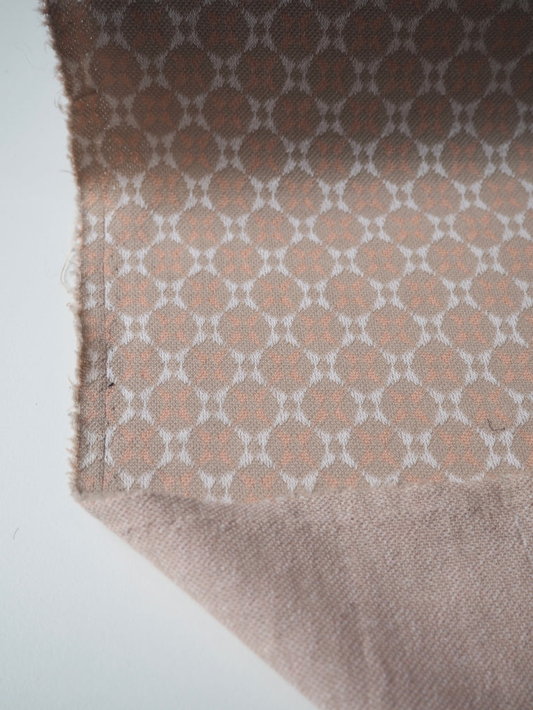 Peach + Taupe Dot Jacquard Jersey