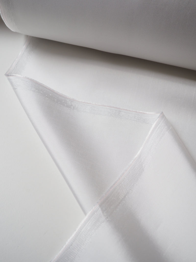 Optic White Viscose Satin Twill Lining