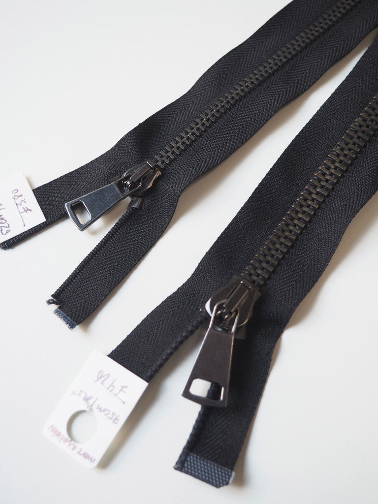 Lampo Black Open-Ended Metal Teeth Zips