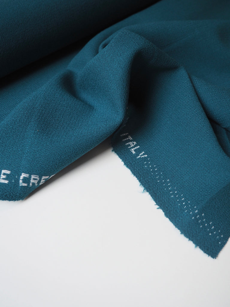 Teal Double Wool Crepe