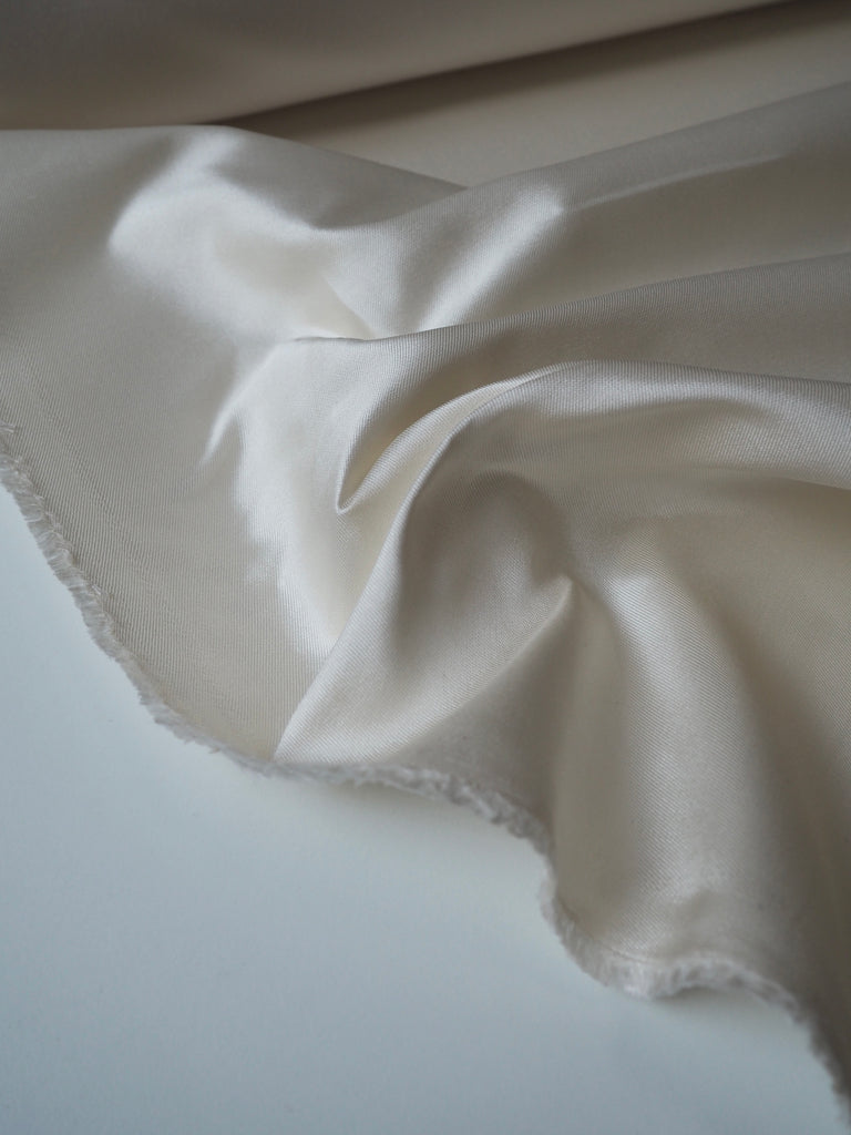 Ivory Silk Zibeline Twill