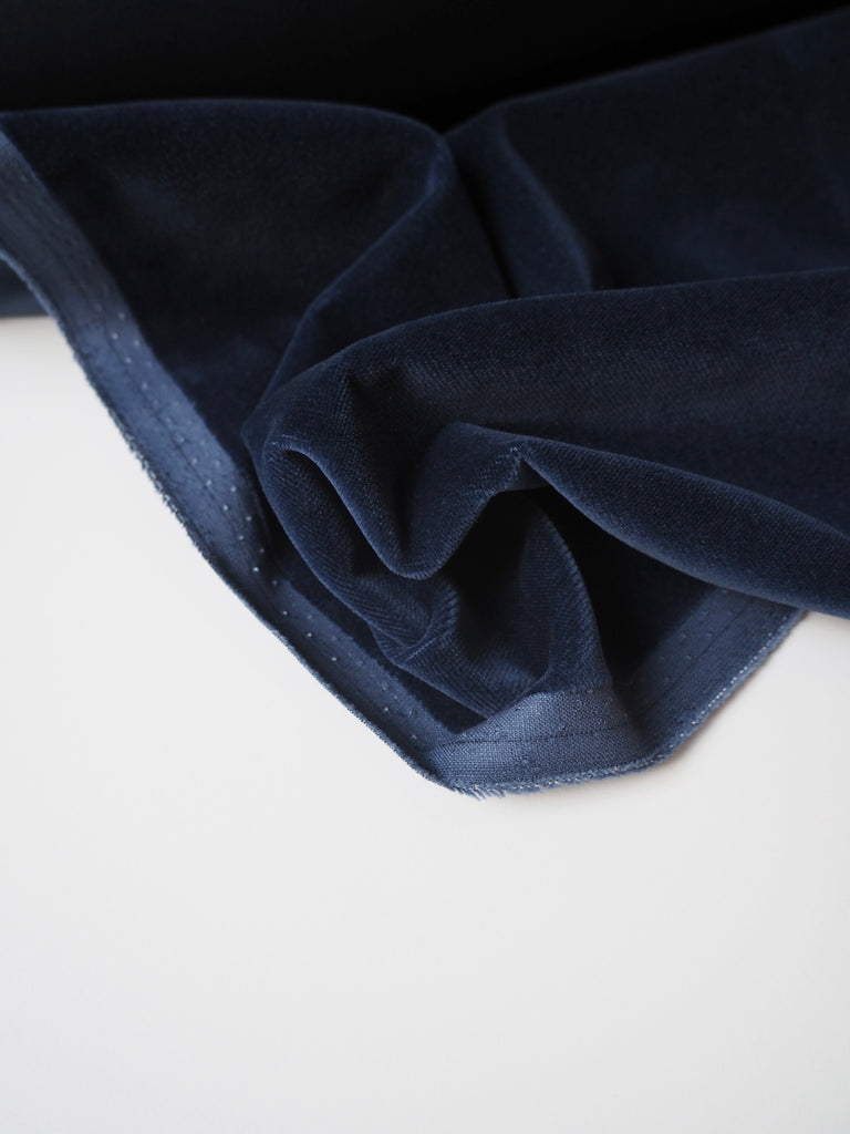 Blue Cotton Velvet