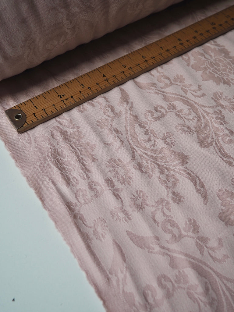 Pink Damask Wool + Cotton Jacquard