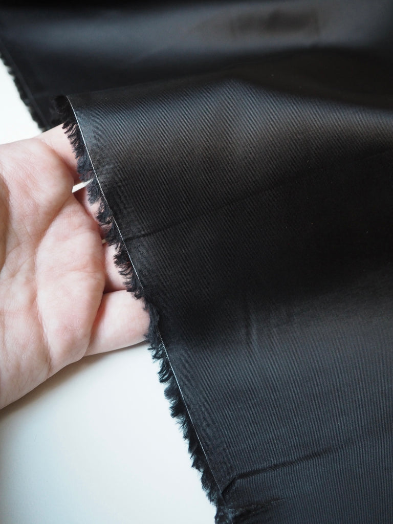 Black Viscose Satin Lining