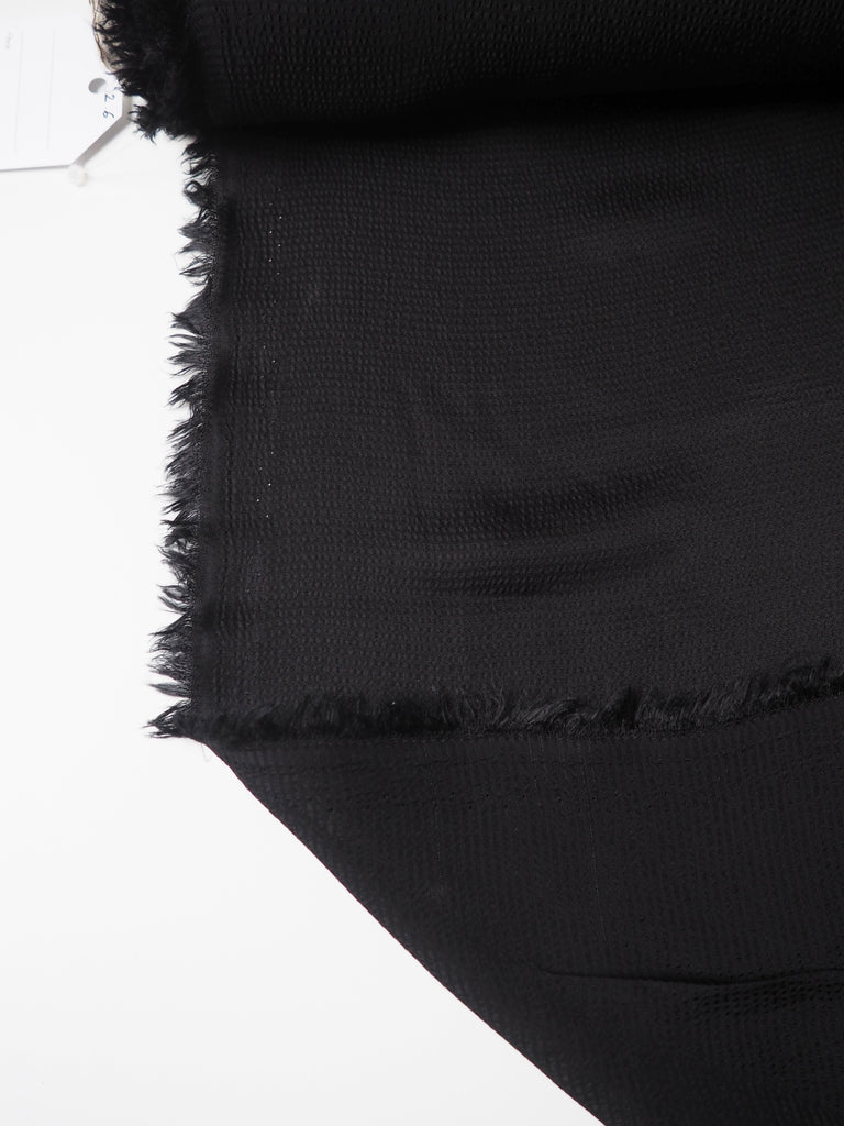 Black Hammered Viscose Satin