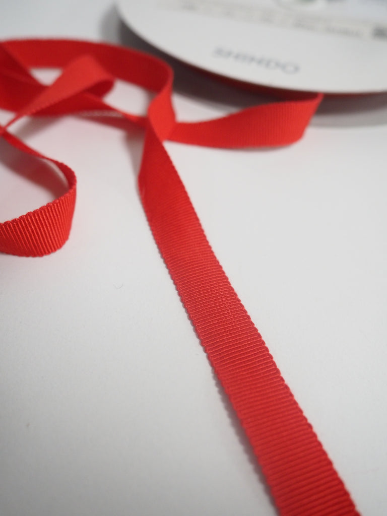 Shindo Cherry Grosgrain Ribbon 12mm