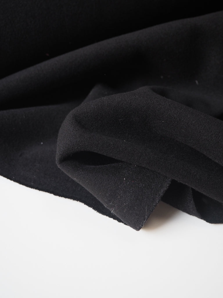 Black Cotton Blend Fleece