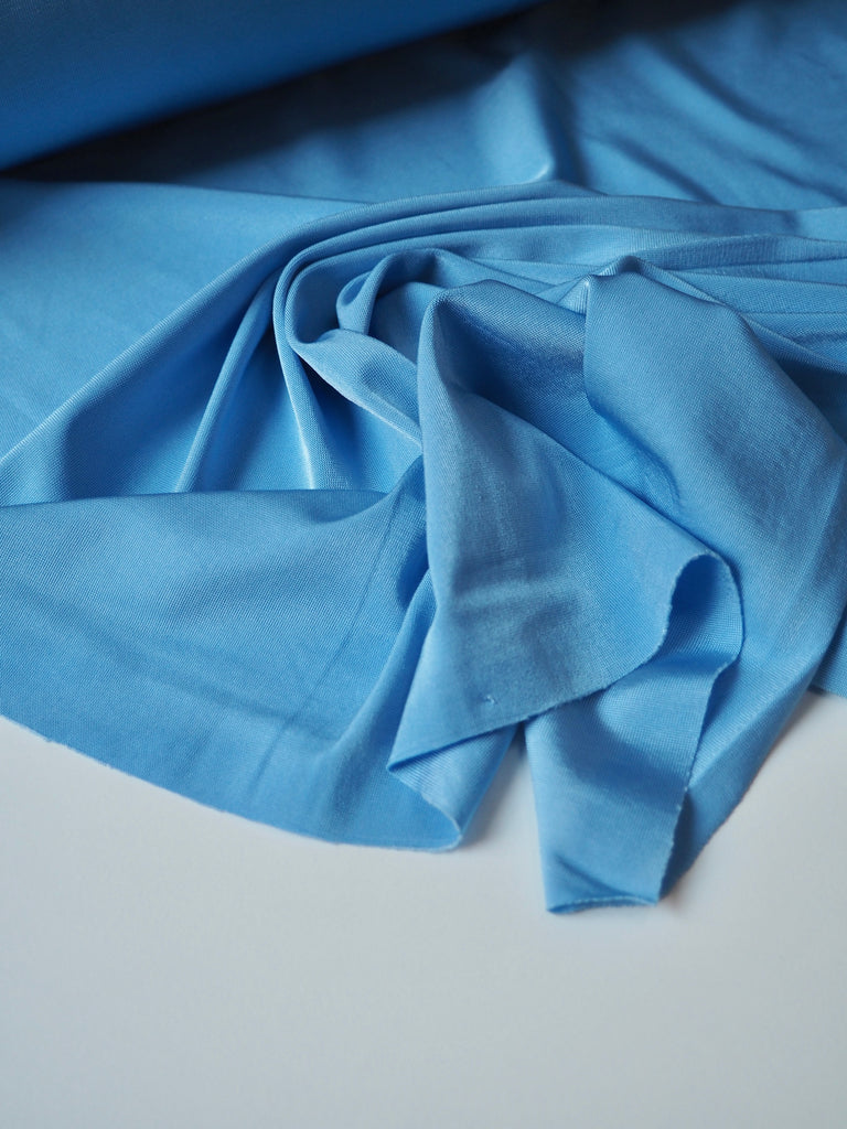 Light Blue Satin Viscose Jersey