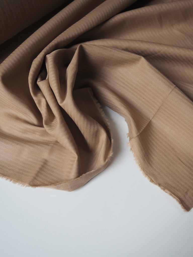 Caramel Twill Stripe Cotton