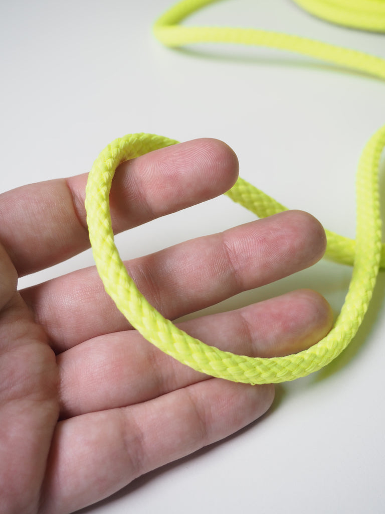 Neon Yellow Braided Cord 8mm