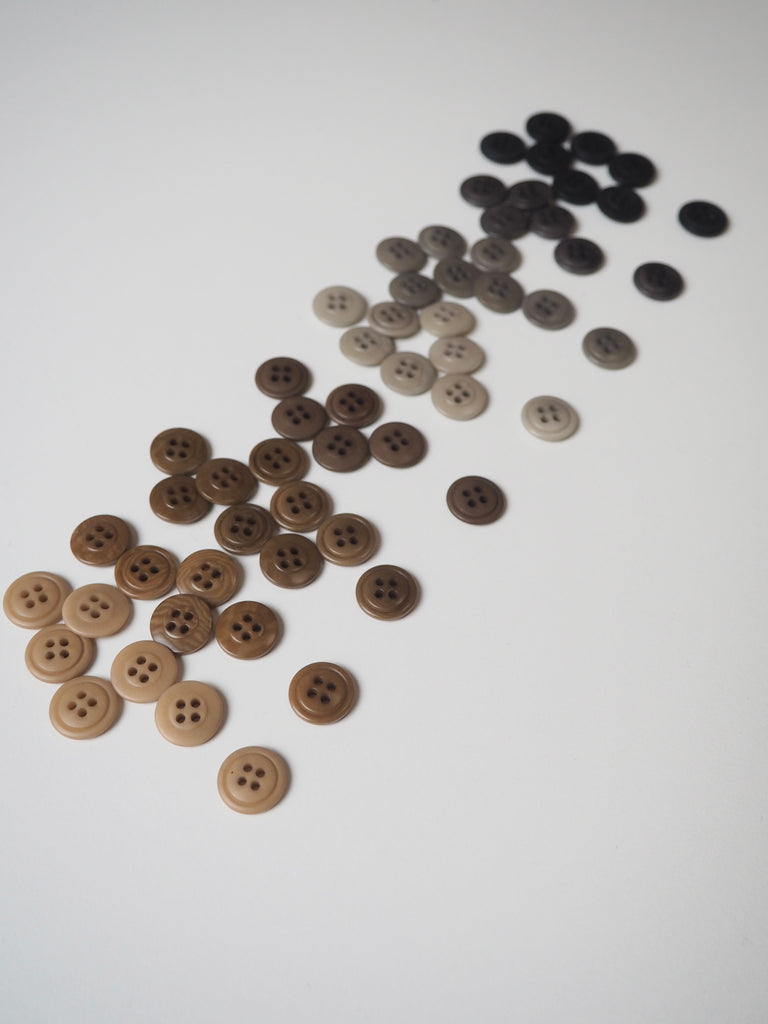 FOLK Rounded-rim Corozo Buttons 13mm/20L