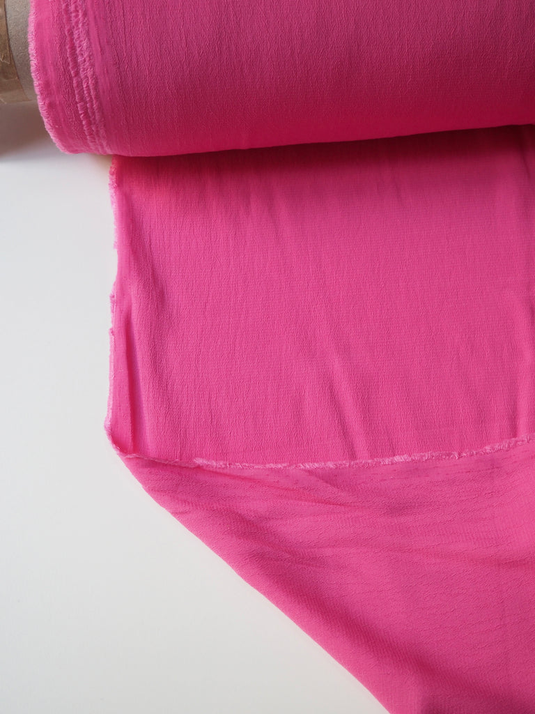 Hot Pink Viscose Crepe Marocaine