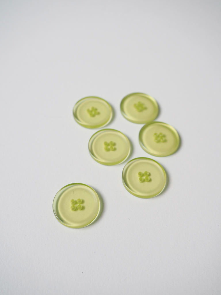 Lime Translucent Button 17mm