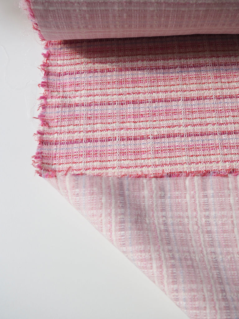 Sweet Pink Interfaced Cotton Tweed